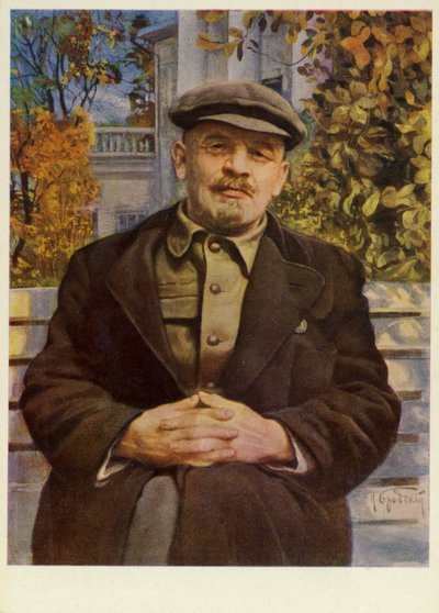 Líder soviético Vladmir Lenin en Gorki, principios de la década de 1920 de Isaak Israilevich Brodsky
